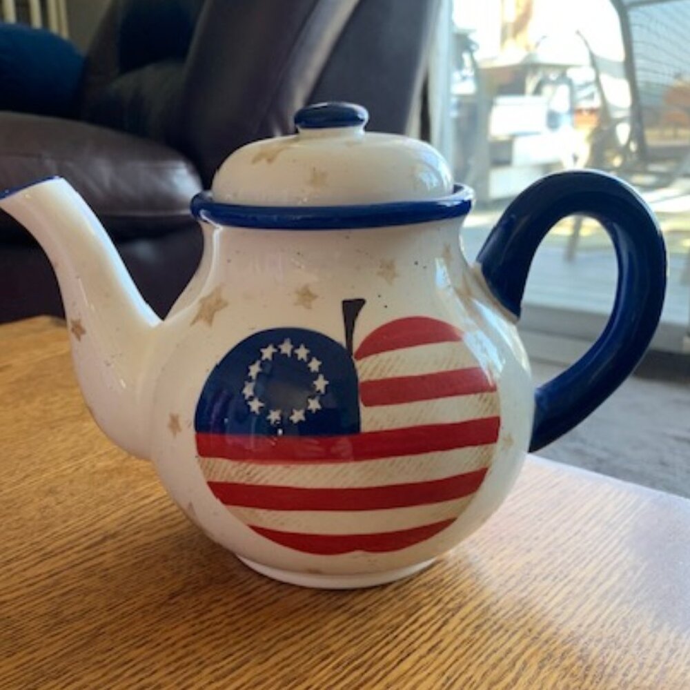 American Flag Teapot